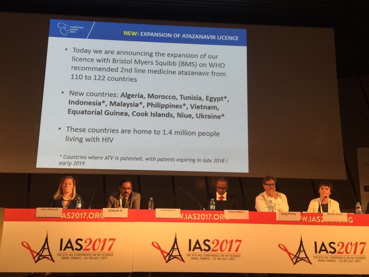 انتصار جديد للإئتلاف العالمي للوصول للعلاج بمنطقة شمال لأفريقيا والشرق الأوسط : بريستول مايرز سكويب توسع لائحة البلدان المستفيدة من ترخيصها الطوعي الخاص بأتازنافير ليشمل مصر