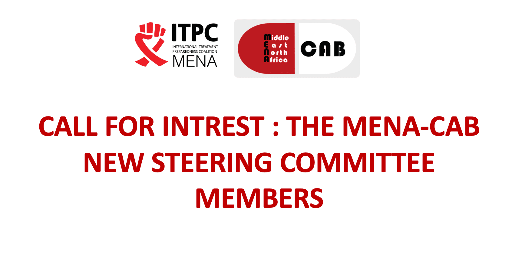 CALL FOR INTREST : THE MENA-CAB NEW STEERING COMMITTEE MEMBERS